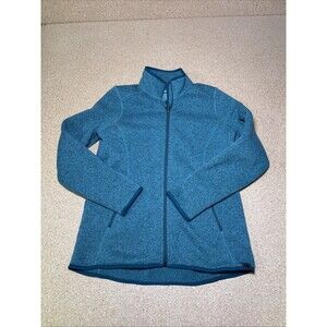 L.L. BEAN WOMEN'S BEAN'S SWEATER FLEECE Teal FULL ZIP SIZE S Reg E3